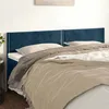 Image de vidaXL Têtes de lit Bleu foncé 200 x 5 x 78/88 cm Velours 346002