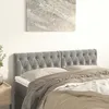 Image de vidaXL 2x Têtes de Lit Meubles de Chambre à Coucher Accessoires de Lit Simple Têtes de Cadre de Lit Intérieur Gris Clair 346348