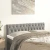 Image de vidaXL 2x Têtes de Lit Meubles de Chambre à Coucher Accessoires de Lit Simple Têtes de Cadre de Lit Intérieur Gris Clair 346362