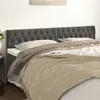Image de vidaXL Têtes de lit Gris foncé 180x7x78/88 cm Velours 346377