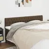 Image de vidaXL Têtes de lit Marron foncé 200x7x78/88 cm Tissu 346385