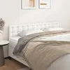 Image de vidaXL Têtes de lit Blanc 160x5x78/88 cm Similicuir 346485