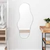 Image de vidaXL Mural Miroir de Maquillage Coiffeuse Cosmétique Décoration de Chambre à Coucher Salle de Bain Salon Intérieur Argenté 348258