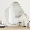 Image de vidaXL Mural Miroir de Maquillage Coiffeuse Cosmétique Décoration de Chambre à Coucher Salle de Bain Salon Intérieur Argenté 348270