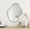 Image de vidaXL Mural Miroir de Maquillage Coiffeuse Cosmétique Décoration de Chambre à Coucher Salle de Bain Salon Intérieur Noir 348273