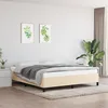 Image de vidaXL Cadre de lit sans matelas crème 180x200 cm tissu 347087