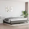 Image de vidaXL Cadre de lit sans matelas gris foncé 200x200 cm tissu 347091