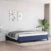 Image de vidaXL Cadre de Lit Sommier à Lattes Lit Rembourré Cadre à Lattes Lit Double Adulte Meuble de Chambre à Coucher Bleu 200x200 347096