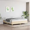 Image de vidaXL Cadre de lit sans matelas crème 180x200 cm tissu 347186