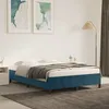 Image de vidaXL Cadre de lit sans matelas bleu foncé 140x190 cm velours 347322