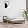 Image de vidaXL Cadre de Lit avec Tête de Lit Sommier à Lattes Lit Rembourré Cadre à Lattes Lit Simple Adulte Chambre Intérieur Taupe 347371