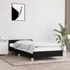 Image de vidaXL Cadre de lit avec tête de lit sans matelas noir 90x200 cm tissu 347385