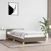 Image de vidaXL Cadre de lit avec tête de lit sans matelas taupe 90x200cm tissu 347387