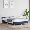 Image de vidaXL Cadre de lit avec tête de lit sans matelas bleu 120x200cm tissu 347405