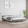 Image de vidaXL Cadre de lit sans matelas gris foncé 140x190 cm tissu 347408