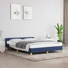 Image de vidaXL Cadre de lit avec tête de lit sans matelas bleu 140x190cm tissu 347413