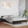 Image de vidaXL Cadre de lit avec tête de lit sans matelas noir 120x200 cm 347489