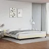 Image de vidaXL Cadre de lit avec tête de lit sans matelas crème 200x200 cm 347521
