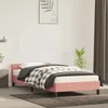 Image de vidaXL Cadre de lit et tête de lit sans matelas rose 90x190 cm velours 347548