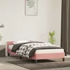 Image de vidaXL Cadre de lit et tête de lit sans matelas rose 90x200 cm velours 347554