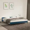 Image de vidaXL Cadre de lit sans matelas bleu foncé 180x200 cm velours 347589
