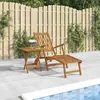 Image de vidaXL Chaise Longue dExtérieur Repose-pieds et Table Bain de Soleil Chaise de Jardin Meuble dExtérieur Patio Terrasse 3120439