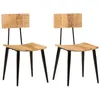 Image de vidaXL Chaises à dîner 2 pcs 44x40x80 cm Bois de manguier solide chaise à dîner chaise chaise de salon chaises à dîner 348161
