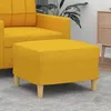 Image de 349268 vidaXL Repose-pied Jaune clair 60x50x41 cm Tissu