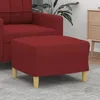 Image de 349269 vidaXL Repose-pied Rouge bordeaux 60x50x41 cm Tissu