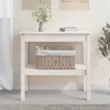 Image de vidaXL Table console Blanc 80x40x75 cm Bois de pin solide 814305