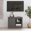 Image de vidaXL Meuble TV Gris 70x365x52 cm Bois de pin massif 814581