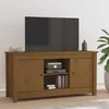 Image de vidaXL Meuble TV Marron miel 103x365x52 cm Bois de pin massif 814587