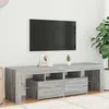 Image de vidaXL Meuble TV avec lumières LED Sonoma gris 140x365x40 cm support tv armoire média armoire hifi unité tv unité 822642