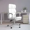 Image de 349634 vidaXL Fauteuil inclinable de bureau Blanc Similicuir