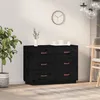 Image de 820146 vidaXL Buffet Noir 100x40x75 cm Bois massif de pin