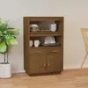 Image de vidaXL Buffet haut Marron miel 67x40x1085 cm Bois massif de pin 820160