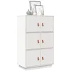 Image de 820173 vidaXL Buffet haut Blanc 67x40x1085 cm Bois massif de pin