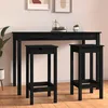 Image de vidaXL 2x Chaises de Bar Tabourets de Bar Chaises de Cuisine Salle à Manger Meubles de Bistro Maison Intérieur Noir 40x40x78 822141