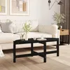 Image de vidaXL Table basse Noir 118x63x45 cm Bois massif de pin 822321