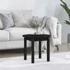 Image de vidaXL Table basse Noir Ø 45x40 cm Bois massif de pin 822336