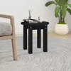 Image de vidaXL Table basse Noir Ø 35x35 cm Bois massif de pin 822341