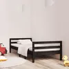Image de vidaXL Cadre de lit sans matelas noir 75x190 cm bois de pin massif 821643