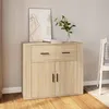 Image de 816571 vidaXL Buffet Chêne sonoma 80x33x70 cm Bois dingénierie
