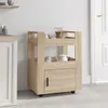 Image de 816827 vidaXL Chariot de cuisine Chêne sonoma 60x45x80 cm Bois dingénierie