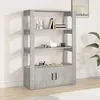Image de vidaXL Buffet Gris béton 80x30x1195 cm Bois dingénierie 819472