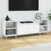 Image de 821188 vidaXL Meuble TV Blanc 160x35x55 cm Bois dingénierie