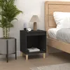 Image de 821860 vidaXL Table de chevet Noir 40x35x50 cm Bois d’ingénierie