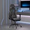 Image de vidaXL Chaise de Jeu avec Repose-pied Pivotante Chaise dOrdinateur Fauteuil Siège de Bureau Ergonomique Intérieur Noir et 3143657