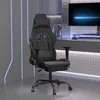 Image de vidaXL Chaise de Jeu avec Repose-pied Pivotante Chaise dOrdinateur Fauteuil Siège de Bureau Ergonomique Intérieur Noir 3143661