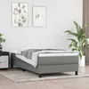 Image de vidaXL Cadre de lit à lattes gris foncé 90x190 cm tissu 3120477